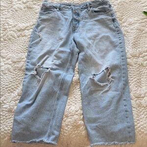 Casual Light Blue Boyfriend Jeans